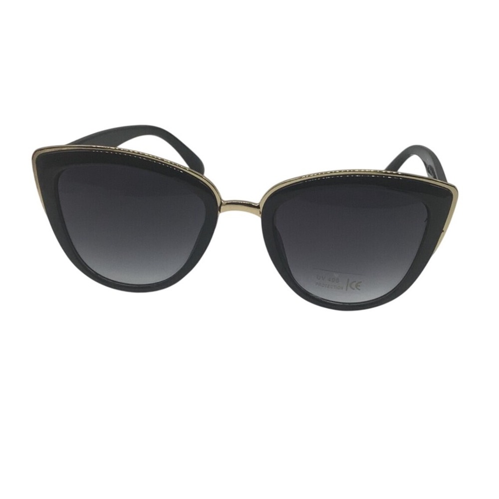 Retro Cat Eye Sunglasses Women's UV400 Gradient Sunglasses Black‎